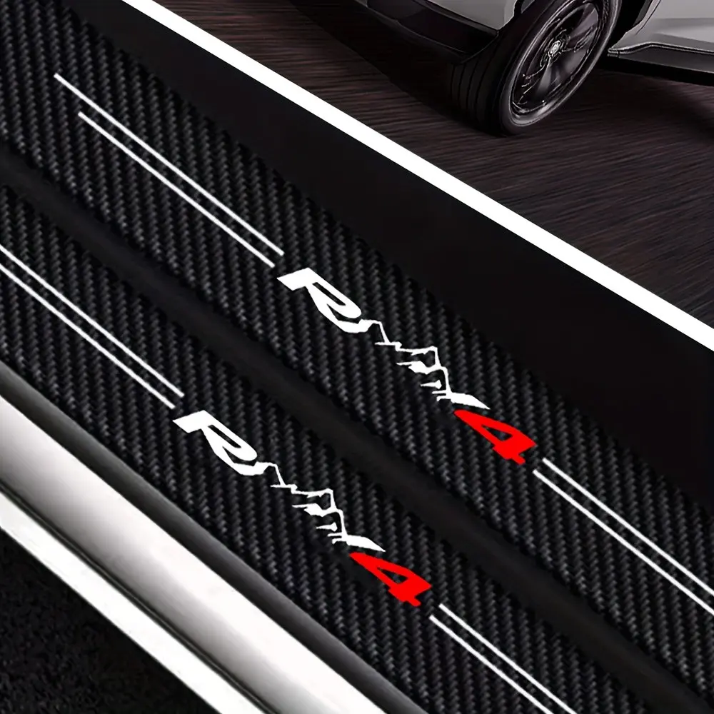 Carbon Fiber Style Door Threshold Protector Strip for Rav 4, Durable Scratch-Resistant Car Interior Decor, Modern Vehicle Accessories, Car Accessory