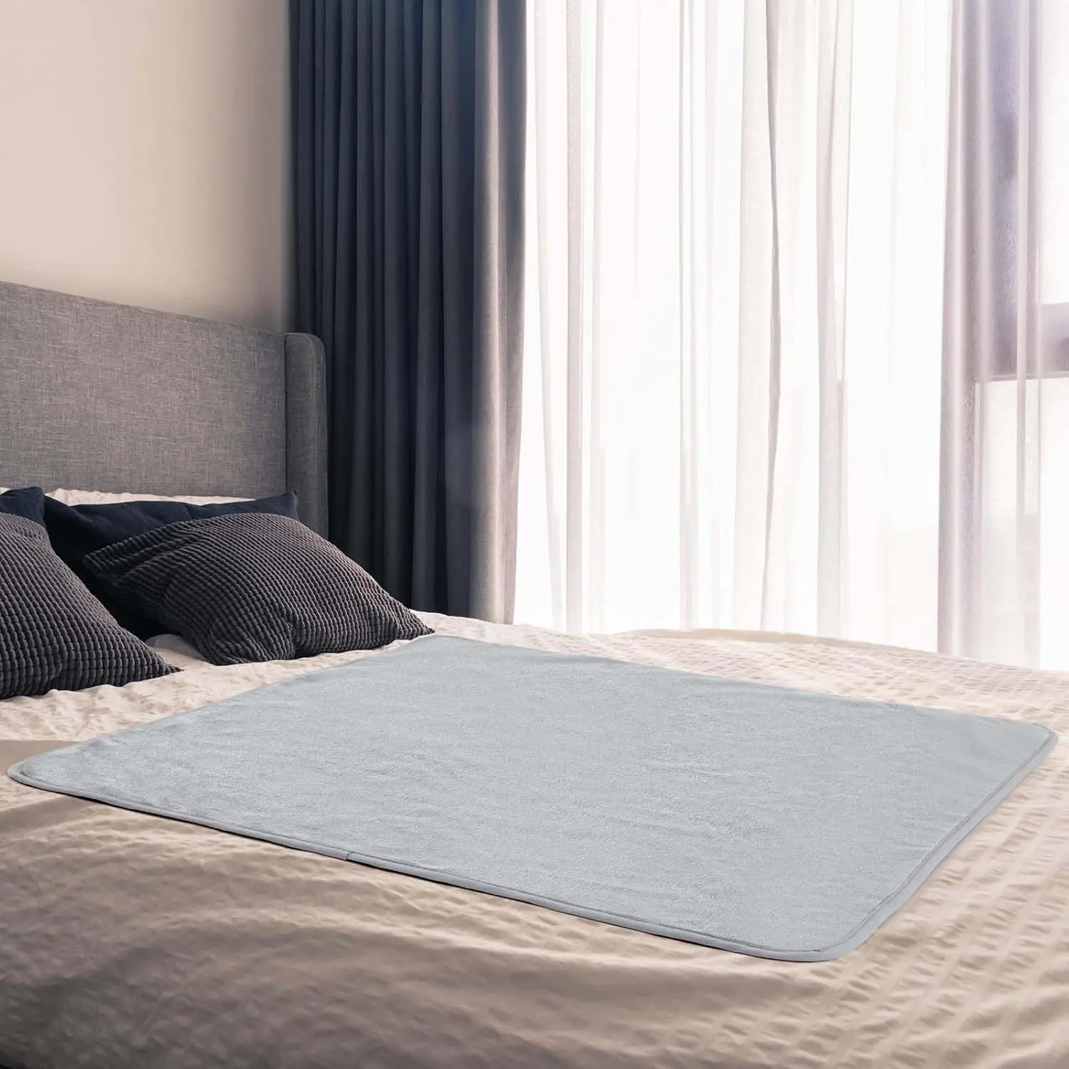 Couples Waterproof Mat Lover Reusable Stainproof Blanket Quiet Easy Use Mattress Protector for Adult Multi Functional Bed Sheet Couple Pleasure Comfort (.x .in,Grey)