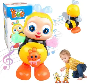Electric Dancing Bee Toy for Kids, Interactive Sensory Musical Light-Up Toy, Includes 3 AA Batteries, Fun Educational Gift for Children