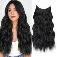 Black single hair extension (with 4 clips)
