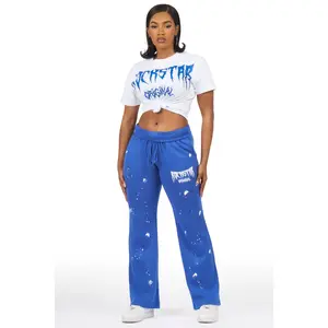 Dayasia White/Royal Blue T-Shirt Track Set