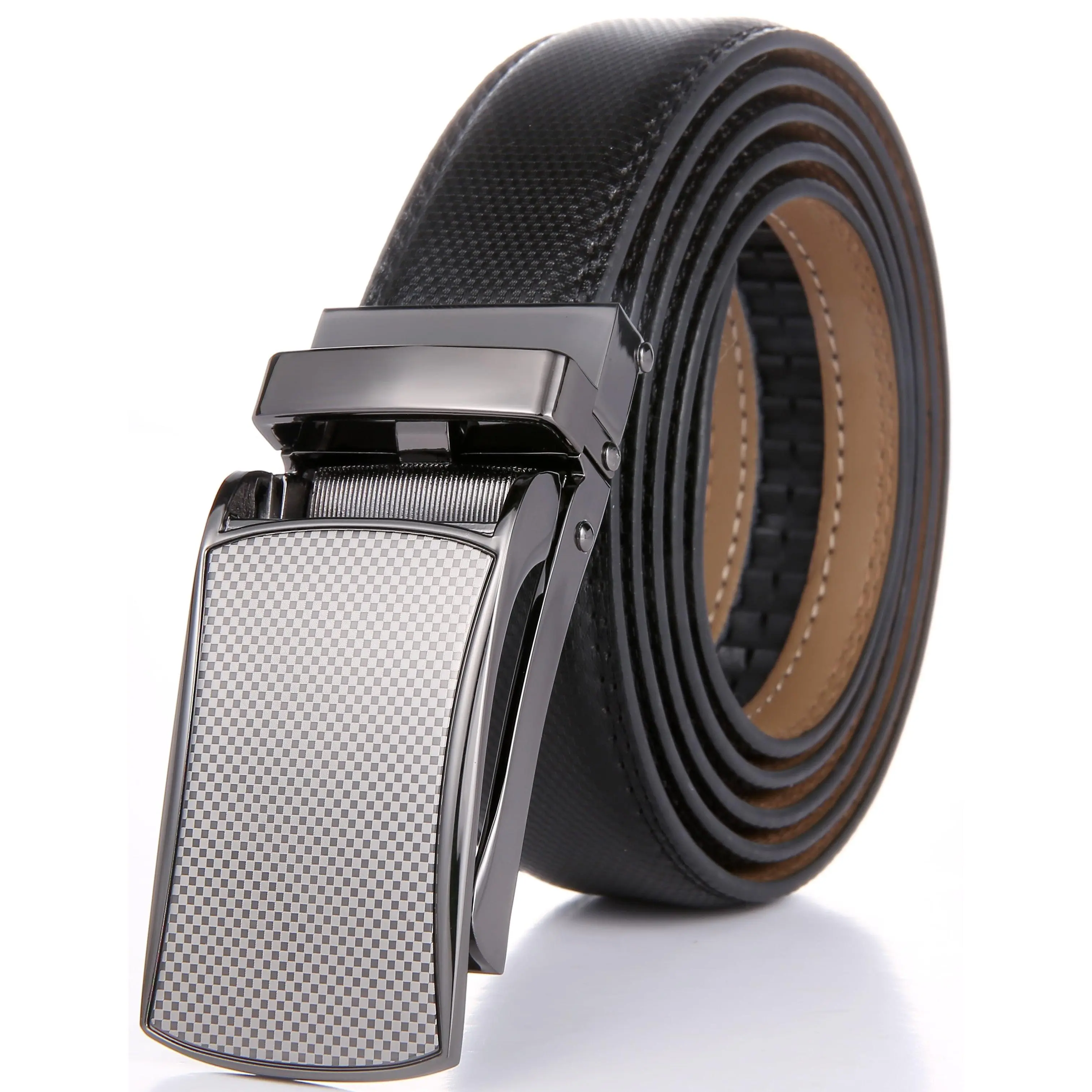 Men's Checkered Ratchet Belt