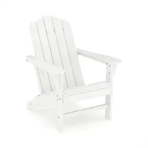 GAOMON HDPE Adirondack Chair, Wood Texture Patio Furniture, Outdoor Lawn Chair for Garden Backyard Deck Poolside,White