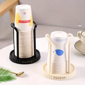 1Pc Paper Cup Holder, Household Disposable Cup Storage Shelf, Multi-functional Table, Coffee, Milk Tea Cup Shelf, Suitable for Spa, Home, Office, Bar, Cafe, Etc.