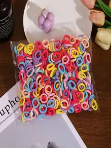 500pcs Mixed Color Girls Hair Ties, High Elasticity Ponytail Holders, Y2K Mini Hair Bands, Fashion Versatile Hair Accessories