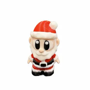 Mini Santa Articulating Figurine – 3D Printed Christmas Desk Buddy (2” Tall)