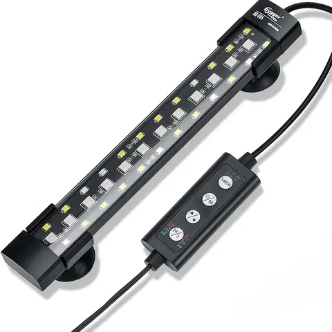 hygger Submersible Aquarium Light Kit Set - 3-row RGB Beams, 24/7 Full Spectrum, Gradient Sunrise-Daylight-Moonlight, Auto Timer, 5-level Dimming, Eye & Fish-Friendly High CRI, Multi-size, Auto On/Off for Freshwater Tanks Aquascaping (With Power Adapter)