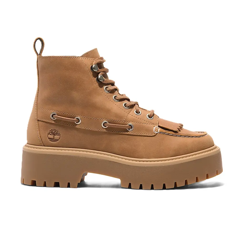 Women's Timberland Stone Street Platform Kiltie Boot Wheat (TB0A27YZ EN1)