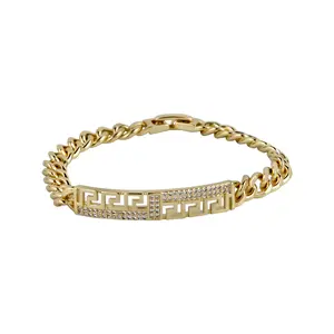 Greek Key Bracelet - 14K Gold-Plated