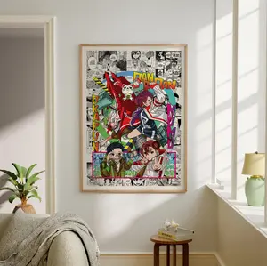 Anime Manga POSTER UNFRAMED- Dandadan Momo okarun .- Curated Manga Panels - Wall Art - Anime Gift - Art