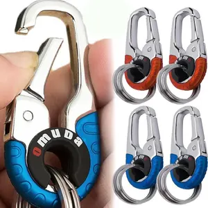 Stainless Steel Key Holder Car Keychain Keyring Men Key Chain Camping Climbing Connect Buckle Auto Car Accessories