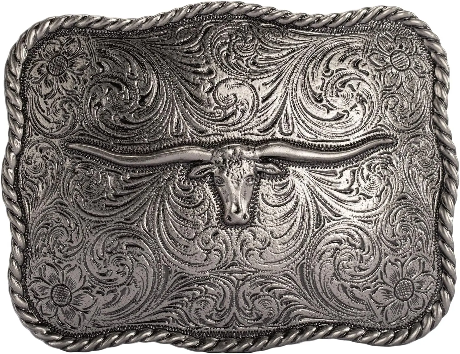Western Cowboy Belt Buckle - Texas Bull Skull Belt Buckle for Men women