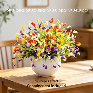 Artificial spring grass calla lilies, Decorative Home Decor Accessory, suitable for weddings, homes, hotels, offices, weddings, parties, home gardens, porches, cottage decorations, courtyards, window frame decorations, Valentine's Day