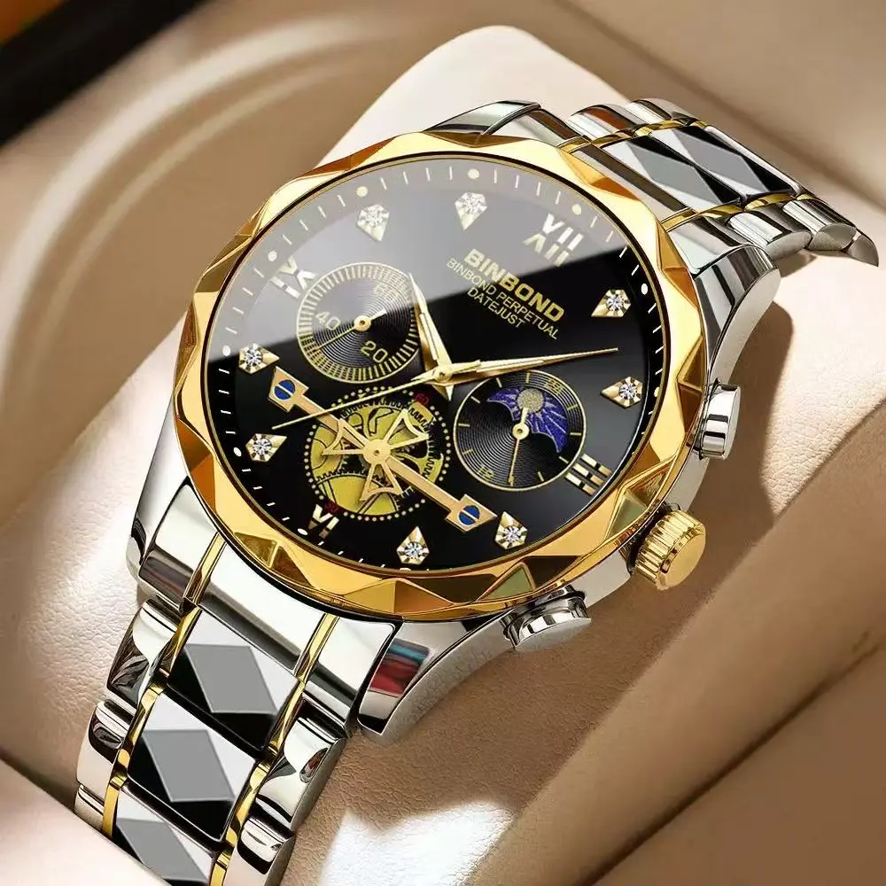 Jianjin Multi-functional Steel Belt Quartz Watch-LT553