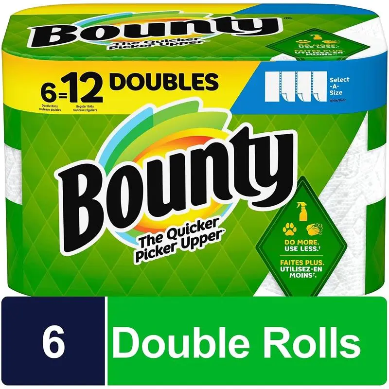 6 Rolls = 12 Double Rolls A-Size Kitchen Rolls Paper Towels 2-Ply 110 Sheets/Roll For Everyday Kitchen Uses Wipes Wipes