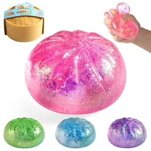 Sugar Dumpling Squishy Mystery Box, Glitter Bao Bun Squeeze Toy, Viral Squishy Fidget Toy for Stress Relief, Cute Pink Sensory Toy, Slow Rising Kawaii Desk Toy, Anxiety Relief Squishies for Kids Teens Adults, Collectible Squishy Gift