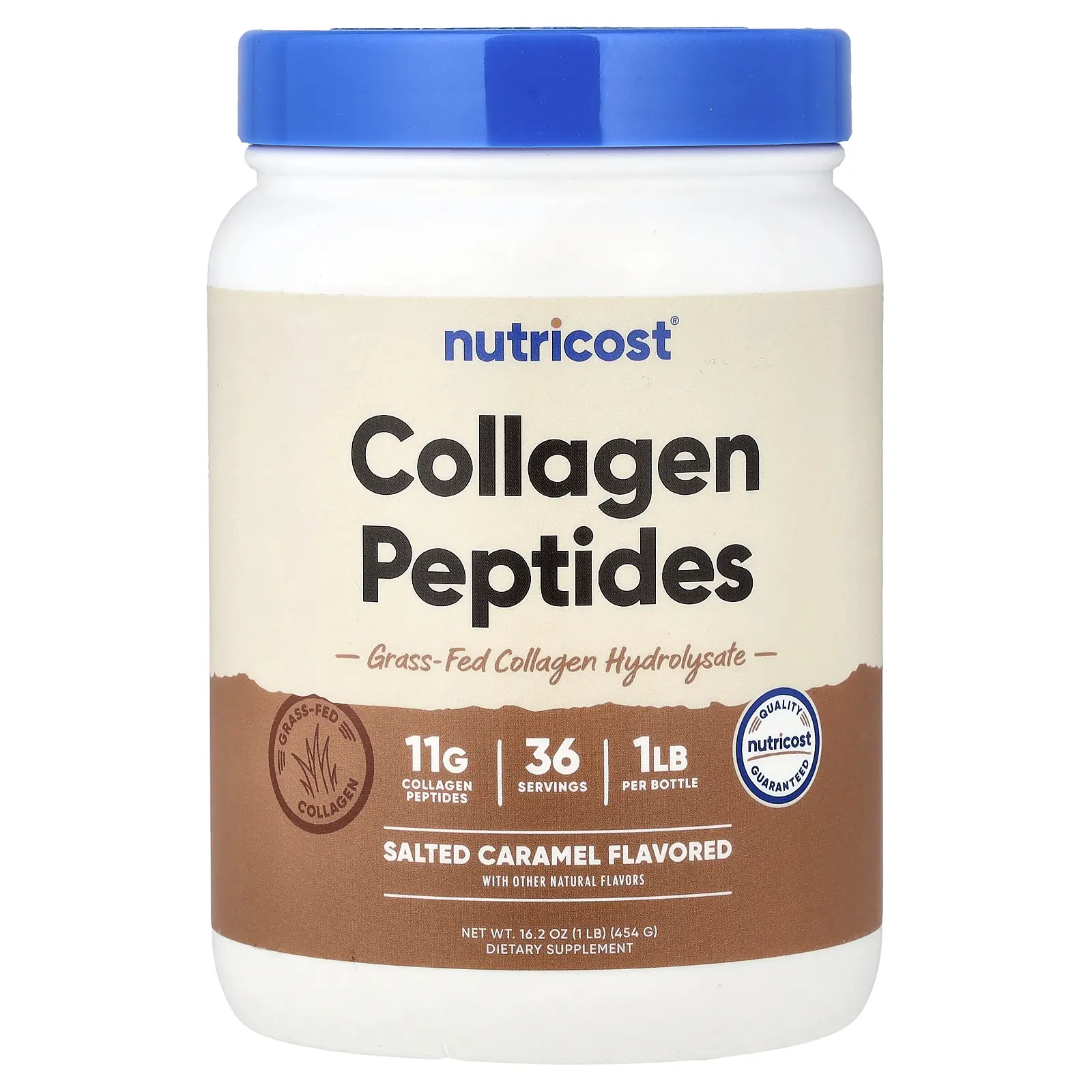 Nutricost Collagen Peptides, Salted Caramel, 16.2 oz (454 g)