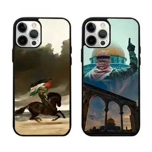 Palestines Flag Map Magnetic Phone Cases For iPhone 17 16 15 14 13 12 Promax Pro Air Plus Magsafe Wireless Charging Black TPU Cover