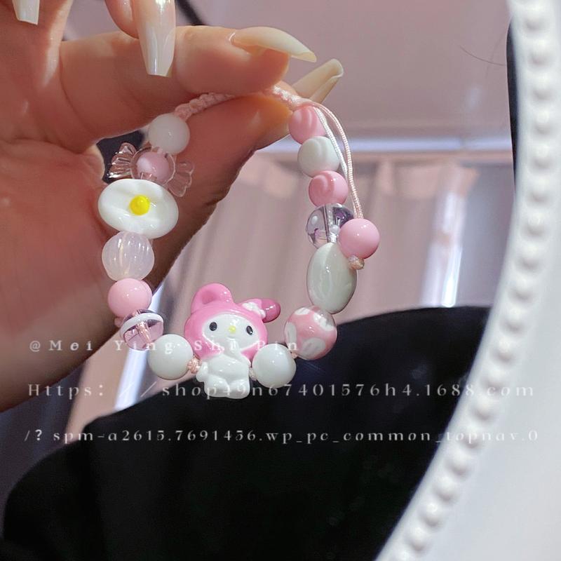 Sanrio My Melody Braided Bracelet - Iconic Character in Stylish Braided Design for Whimsical Accessory Lovers