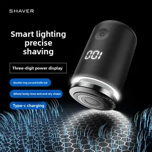 Electric Mini Shaver, Waterproof Portable USB Rechargeable Razor with Lcd Display, Washable Beard Trimmer for Men, Great for Travel and Home Use, Barber Equipment, Shaver for Men, Shaving Products,Shaver for Women