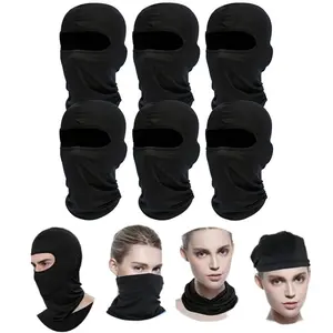 6Pcs Black Balaclava Ski Mask Kit Winter Full Face Mask for Men Women Windproof Weather Outdoors Cover for Men Women Boys Girls
