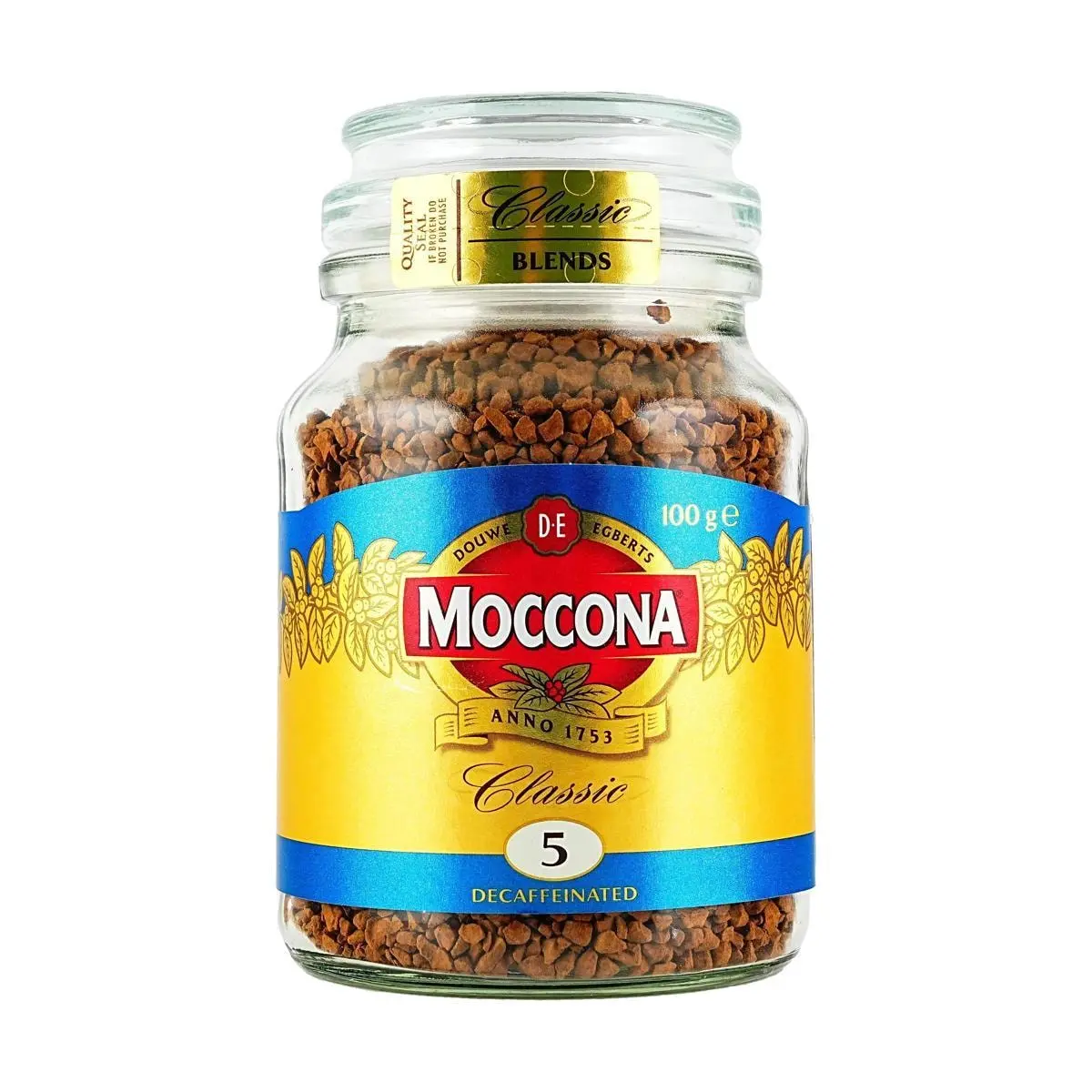 Moccona Freeze Dried Instant Coffee No. 5 Medium Roast Low Caffeine 100g - "400 Times Coffee" Viral Sensation