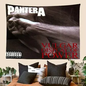 Pantera Band Printed Soft Polyester Wall Tapestry - Durable Hanging Home Textile Decoration, Precise Print, Multi-Size, Hand Washable, Ideal for Dormitories & Home Use, Great Gift Option