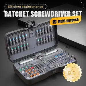 66 in 1 Magnetic Ratchet Screwdriver Set with S2 Steel Bits and Flexible Shaft, Multi-Functional Tool for Furniture Assembly, Electronics Repair, DIY Projects