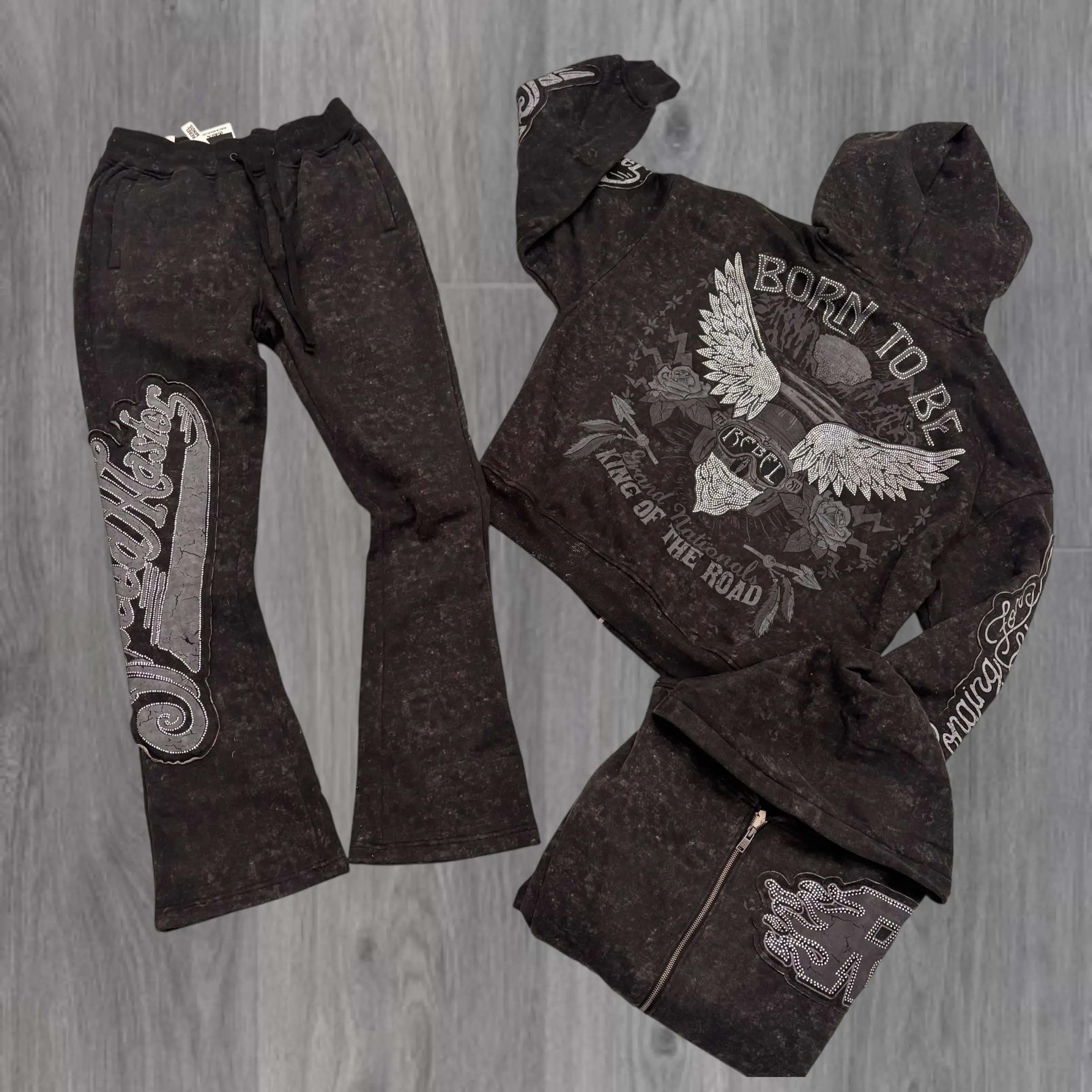 REBEL - BORN TO BE SWEATSUIT - BLACK - 314 414