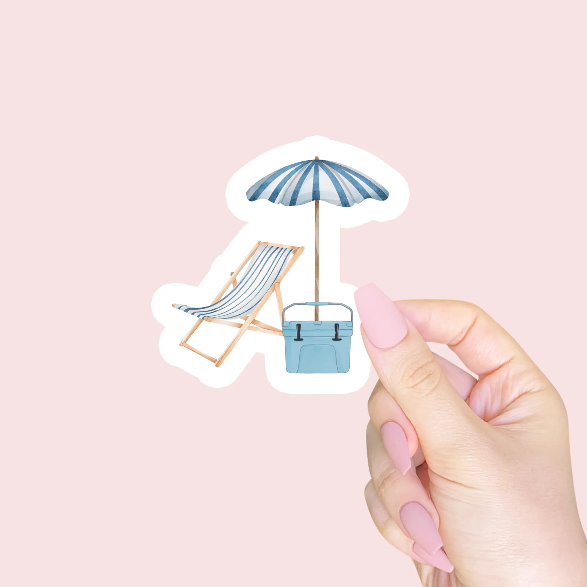 Beach Sticker, Preppy Summer Sticker, Grand Millennial Sticker, Nantucket Sticker