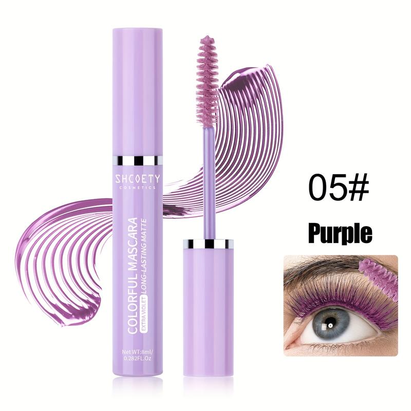 Waterproof Mascara Long-Lasting Waterproof Mascara - Volumizing, Curling,  Dirt-Resistant Formula with Vibrant Blue/Green/Pink Shades - for Everyday & Party Makeup (Halloween, Weddings, Photoshoots) - All Light Beige Types, Festival Beauty, Sleek Packagin