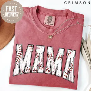 Personalized Baseball Mama Shirt, Mother’s Day Gift for Baseball Mom, Game Day Graphic Tee, Baseball Season Outfit, Sports Lover Dad T-Shirt