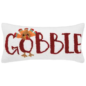 C&F Home 10" x 20" Gobble Hooked Throw Pillow