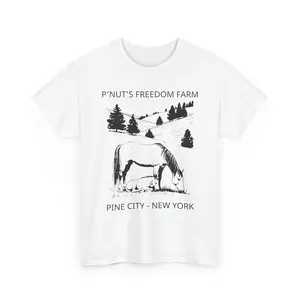 Horses T‑Shirt — P'Nut’s Freedom Farm, Pine City NY