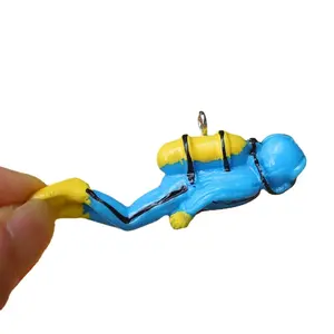 Floating Aquarium Decor Ball, Resin Diver Ornament, Underwater Fish Tank Decoration