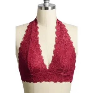 Leto Accessories Lace Halter Top Bralette