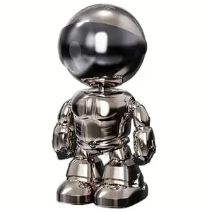 Robot Camera for Home Safety - Metallic Design with Reflective Finish, Ideal for Home Safety