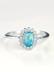 1 PC Luxury Cubic Zirconia Ring For Women Elegant Engagement Ring For Wedding Engagement Party Jewelry Valentine's Day Gift