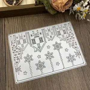 Town House Metal Cutting Dies Christmas Tree Snowflake Die Cuts Reindeer Santa Claus Embossing Template Carbon Steel Stencils for Card Making Scrapbooking Handbook Gift Decoration