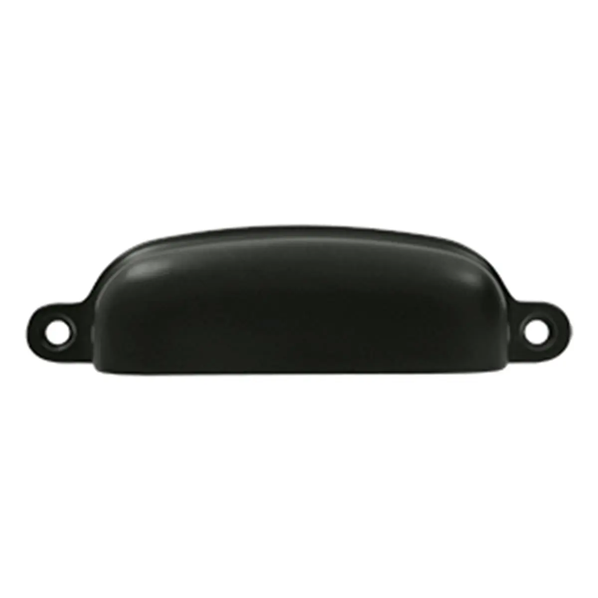Deltana SHP29U19 4 inches Exposed Shell Pull - Black, Solid Door Hardware