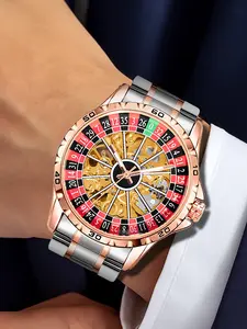 Gambling Plate Dial Luxury Brand Waterproof Mechanical Watch for Men's Fashionwatch