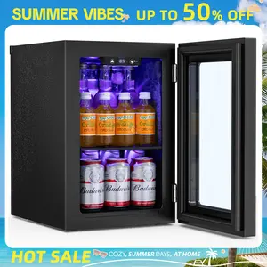 Antarctic Star 0.6Cu. Ft. Freestanding Wine Cellar, mini fridge,4-Bottle Red Wine with 6-Can Beer Refrigerator, Quiet Compressor, LED Light and Display, 40-61 ℉, Black Antarctic Star 0.6Cu. Ft. Freestanding Wine Cellar, mini fridge,4-Bottle Red Wine with 6-Can Beer Refrigerator, Quiet Compressor, LED Light and Display, 40-61 ℉, Black