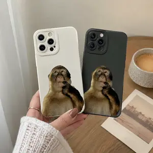 Cute Monkey Pattern Phone Case , TPU Soft Silicone , Fully Protected and Shockproof For iPhone 17 16 15 Pro Max 14 13 12 11 X Plus Air 17e Mini Funny MEME