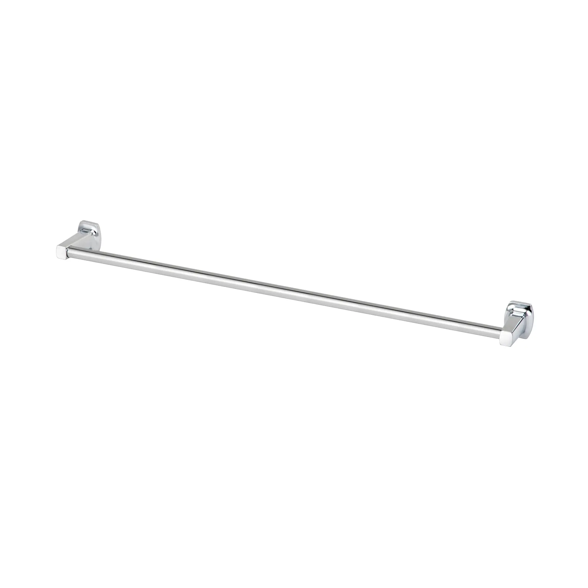 24 Inch Square Wall Mount Towel Bar, Chrome Finish - Modern Bathroom Towel Holder with Mounting Hardware - Durable Zinc Alloy & Steel Construction