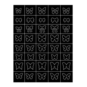 STICKER - Nail Art Airbrush Stencils - Set C | 4 pcs