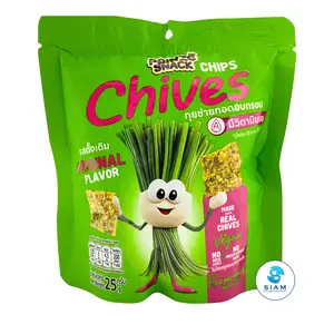 Prinze Snack Chives Chips, Original Flavor 0.88 oz กุยช่ายทอดอบกรอบ รสดั้งเดิม