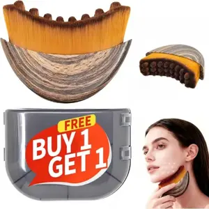 Lymphatic Contour Facial Brush and Gua Sha Board Set, Lymphatic Drainage Tool, Face and Chin Shaping, Relief Fatigue, Promotes Health and Wellness