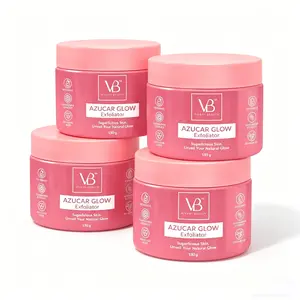 2PCS VB Azucar Glow Exfoliant & Brightening Sugar Scrub 100g Hydrating Facial Cleanser for Smooth Skin Pack - Natural Exfoliants for Improved Texture and Appearance