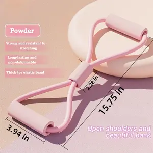 Figure 8 Fitness Resistance Band, Elastic Bands for Working Out,Arm,Back Training Elastic Ropes, Exercise Equipment for Yoga, Pilates,Physical Therapy,Stretching