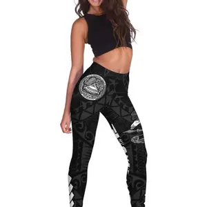 American Samoa Women Leggings Eagle mix Polynesian LT13